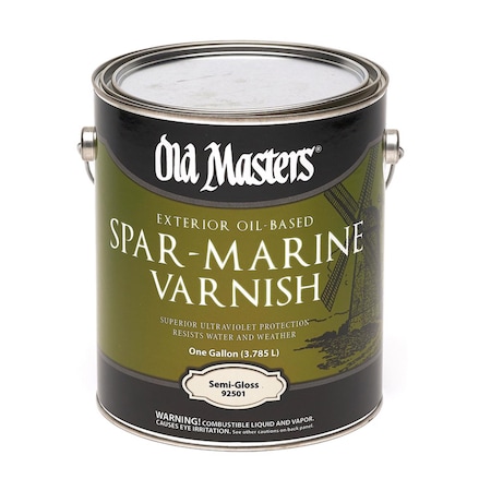 Spar Old Masters Semi-Gloss Clear Oil-Based Marine Spar Varnish 1 gal 92501